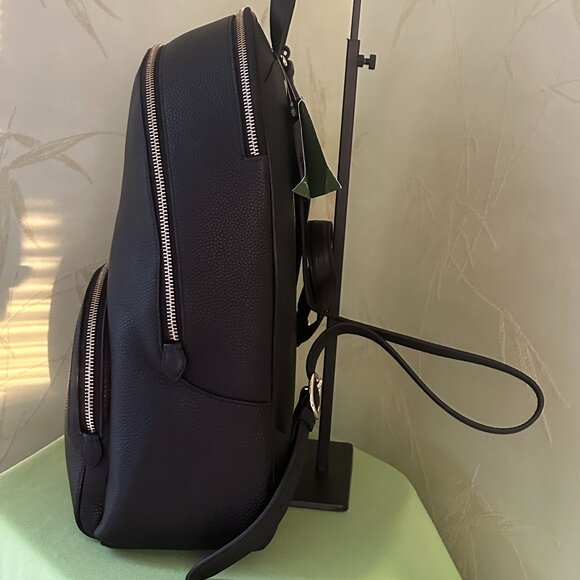 KATE SPADE HUDSON LARGE BACKPACK:NWT BLACK LEATHER